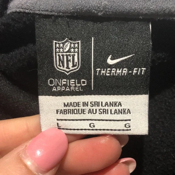 Nike NFL New Orleans Saints black hooded sweatshirt size large - Picture 11 of 12